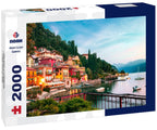 Old town of Varenna - picturesque sunset on Lake Como, Italy 2000pc Puzzle La Vie Bien Old town of Varenna - picturesque sunset on Lake Como, Italy 2000pc Puzzle