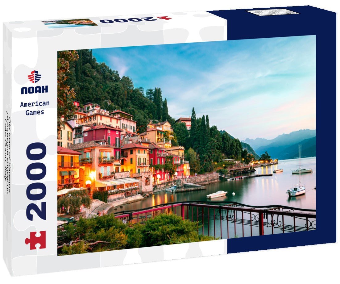 Old town of Varenna - picturesque sunset on Lake Como, Italy 2000pc Puzzle La Vie Bien Old town of Varenna - picturesque sunset on Lake Como, Italy 2000pc Puzzle