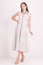 Olinda Cotton Tiered Midi Dress by Raas