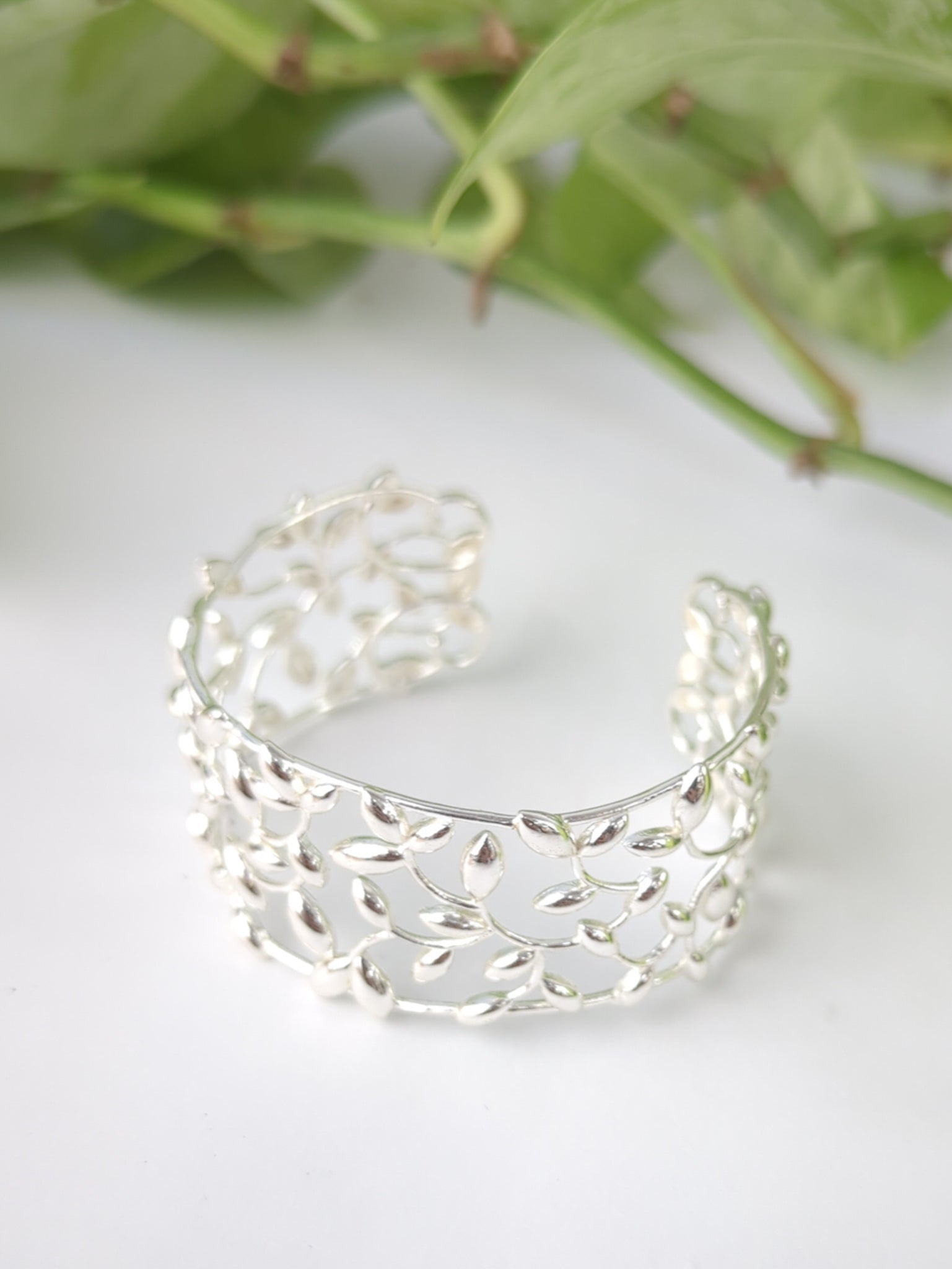 Olive Leaf Cuff Bracelet La Vie Bien Olive Leaf Cuff Bracelet