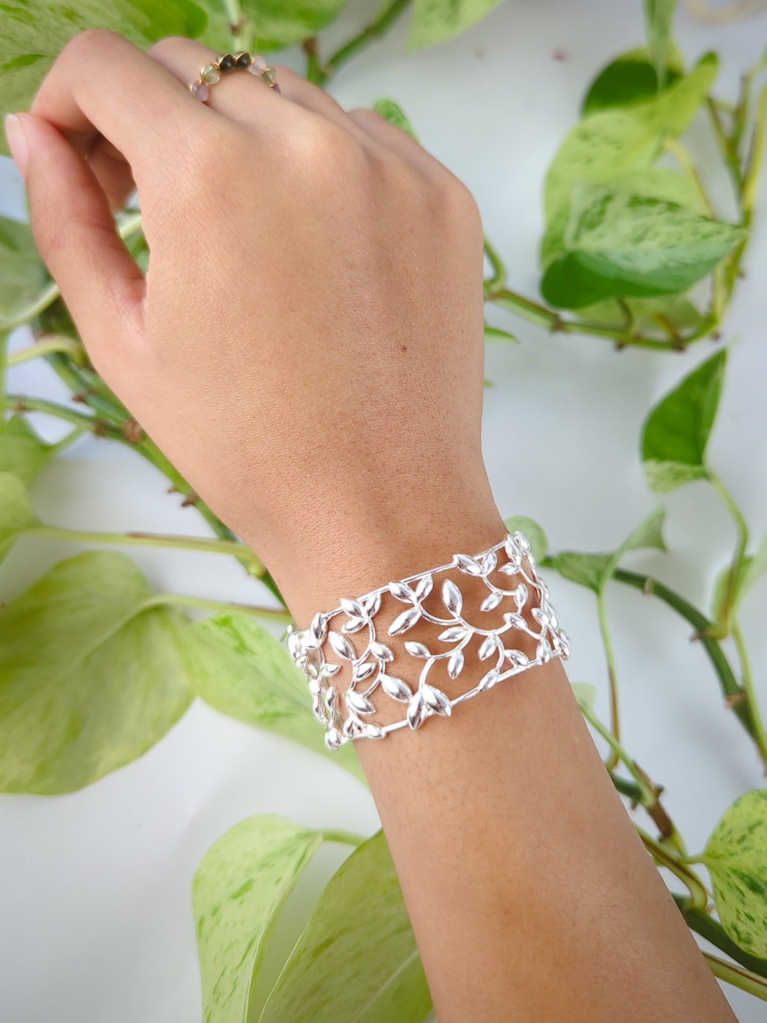 Olive Leaf Cuff Bracelet La Vie Bien Olive Leaf Cuff Bracelet