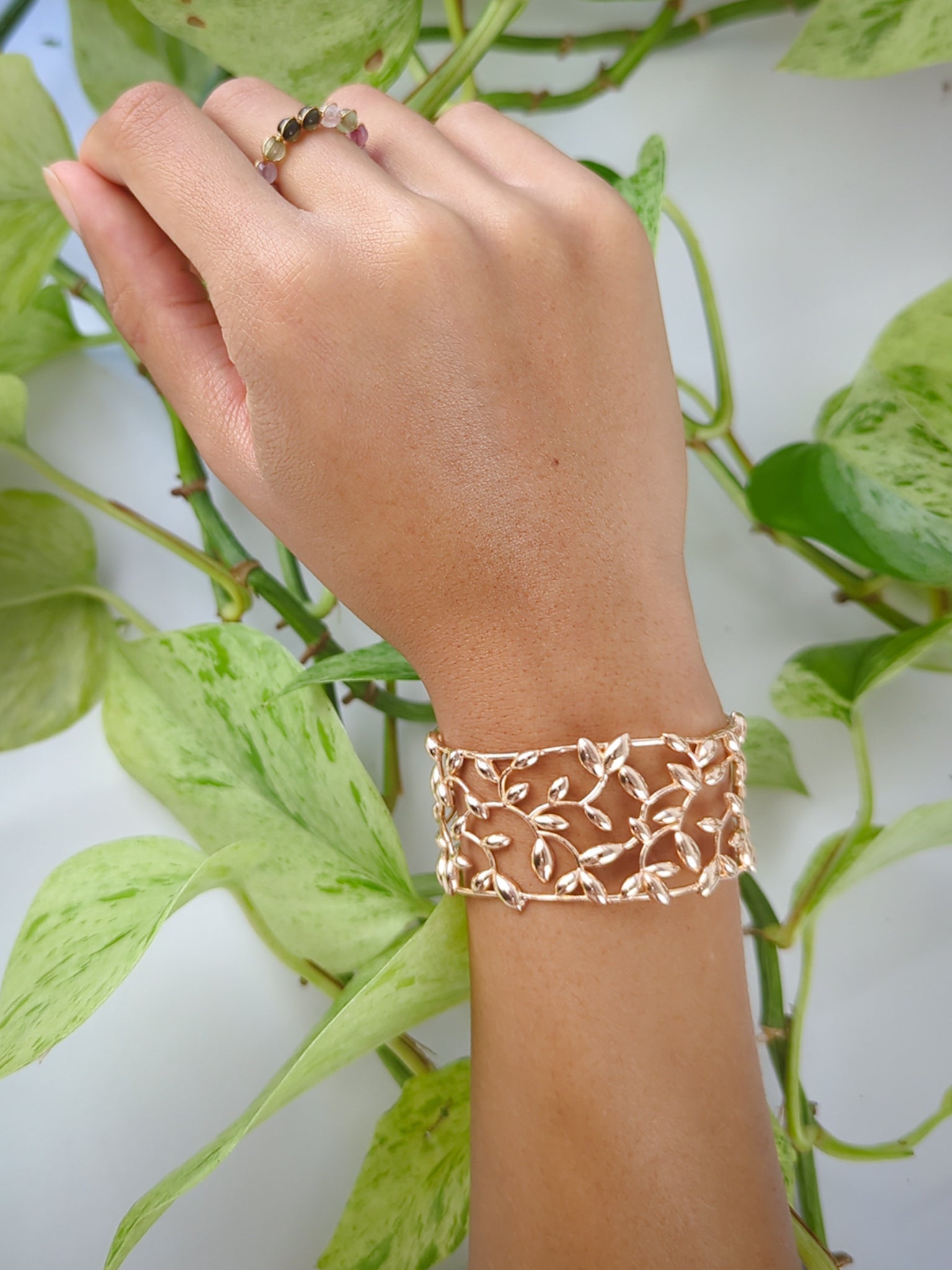 Olive Leaf Cuff Bracelet La Vie Bien Olive Leaf Cuff Bracelet