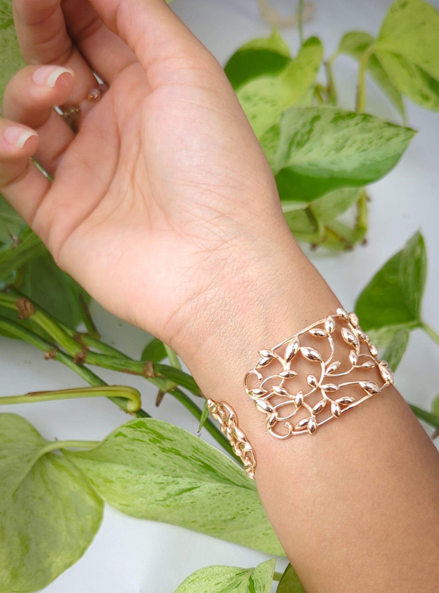 Olive Leaf Cuff Bracelet La Vie Bien Olive Leaf Cuff Bracelet