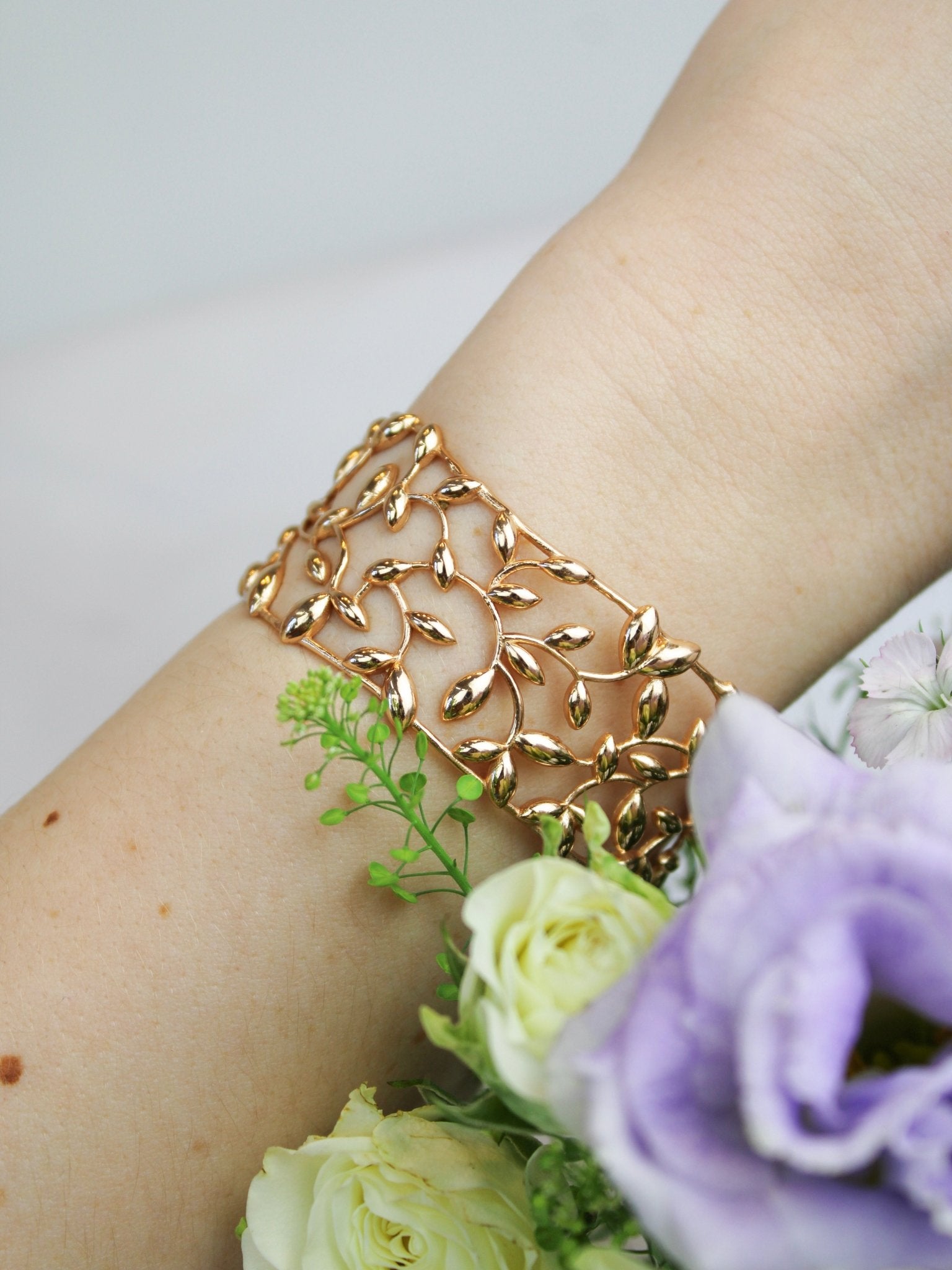 Olive Leaf Cuff Bracelet La Vie Bien Olive Leaf Cuff Bracelet