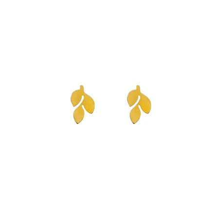 Olive Leaf Stud earrings, gold or silver