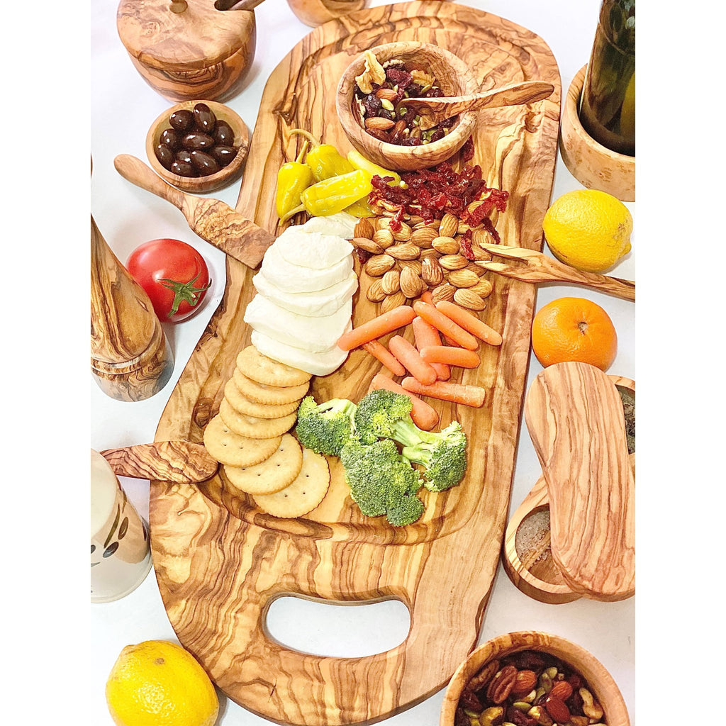 Olive Wood Charcuterie Board - Includes Juice Well La Vie Bien Olive Wood Charcuterie Board - Includes Juice Well