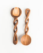 Olive Wood Spiral Salad Servers La Vie Bien Olive Wood Spiral Salad Servers