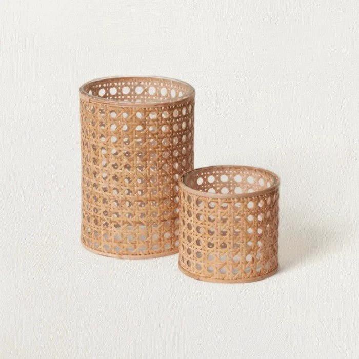 Oliver Cane Votive Candle Holder by White Cliff Studio