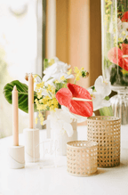 Oliver Cane Votive Candle Holder by White Cliff Studio