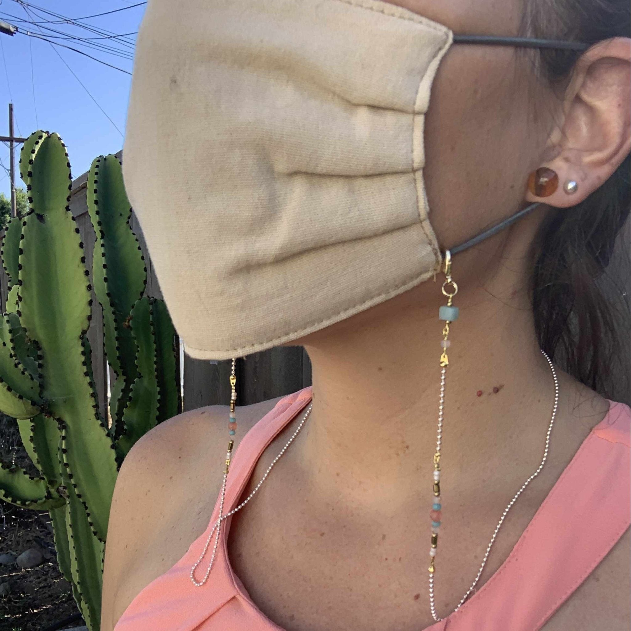 Olivia Semi - precious Stone Sunglass Chain - Thailand Accessories La Vie Bien Olivia Semi - precious Stone Sunglass Chain - Thailand