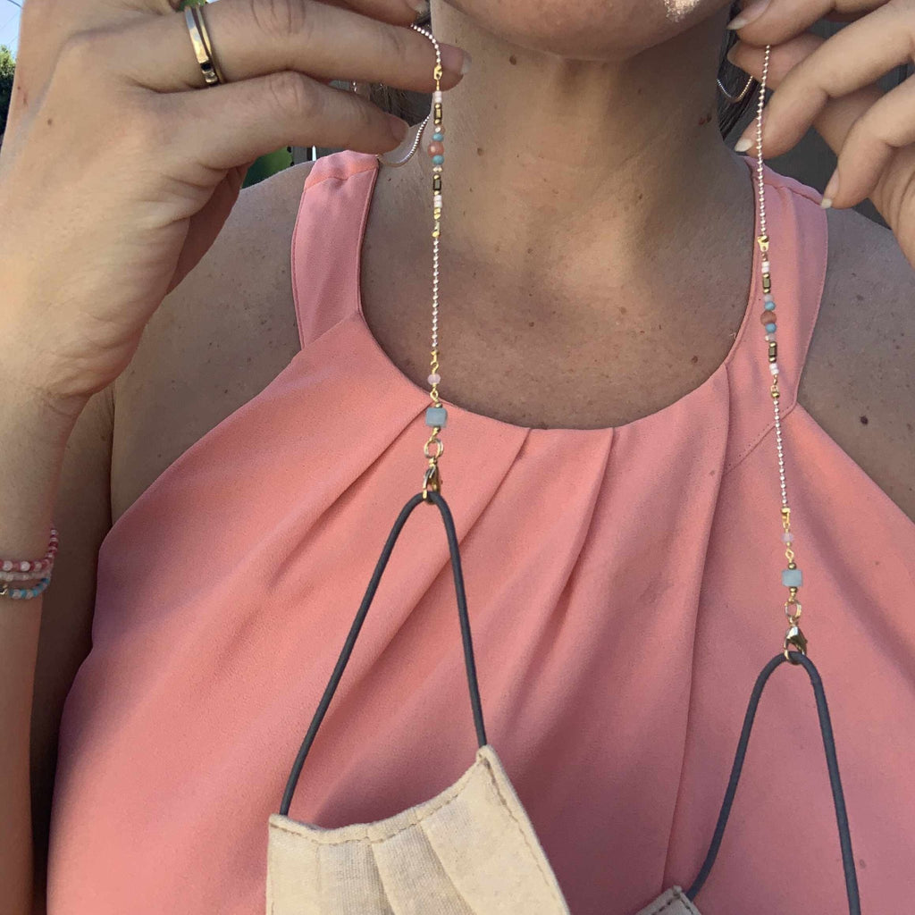 Olivia Semi - precious Stone Sunglass Chain - Thailand Accessories La Vie Bien Olivia Semi - precious Stone Sunglass Chain - Thailand