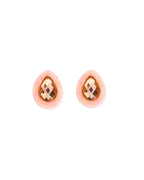 Olivia Statement Earrings Teardrop - Peach Bellini