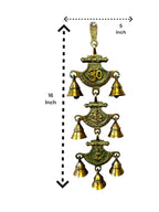 Om, Ganesha & Laxmi Hanging Bells Mandir items La Vie Bien Om, Ganesha & Laxmi Hanging Bells