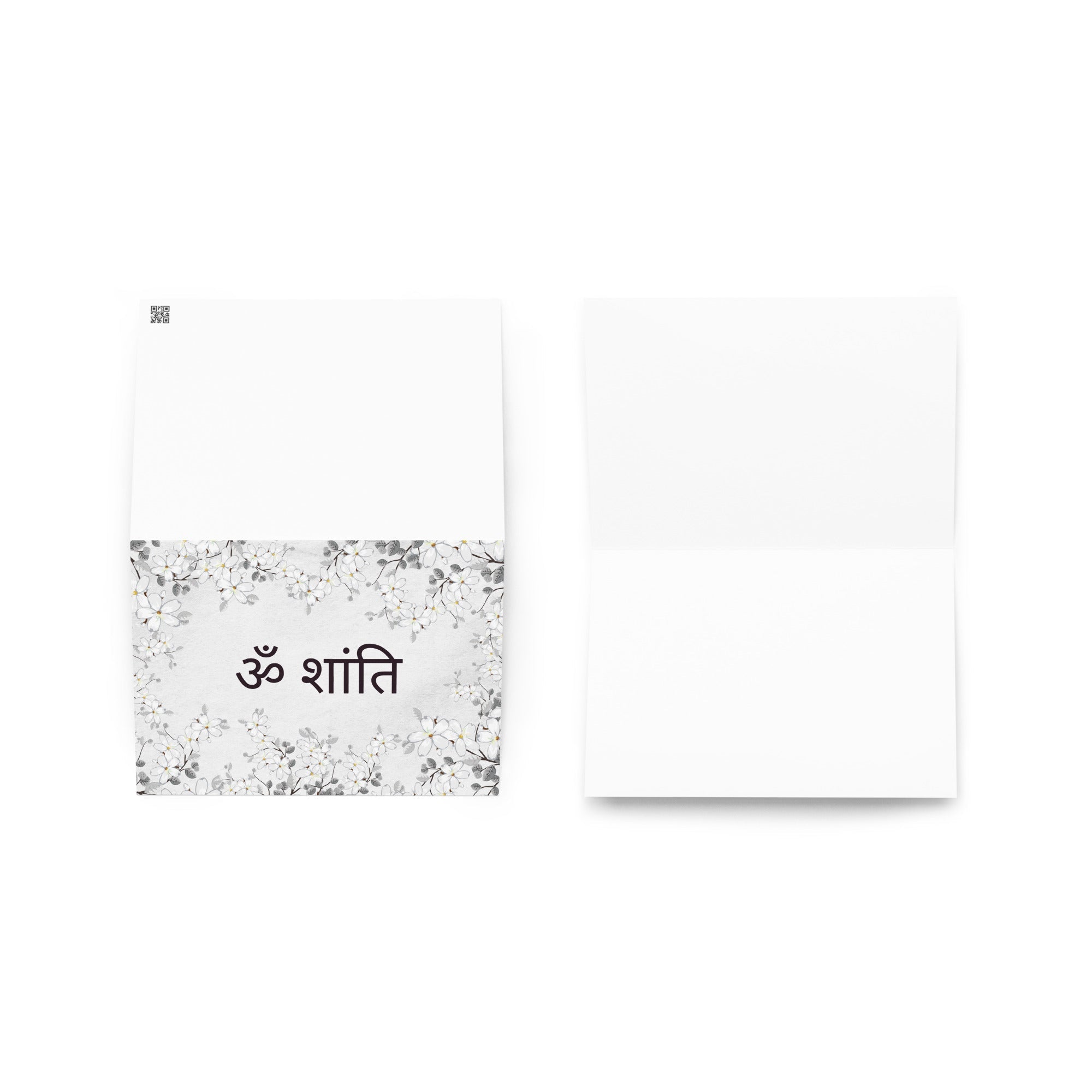 Om Shanti ॐ शांति Greeting card, Hindi script, blank inside with envelope Greeting card La Vie Bien Om Shanti ॐ शांति Greeting card, Hindi script, blank inside with envelope