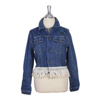 One - of - a - Kind Embroidered Tween Flower Denim Fringe Jacket - Thailand Apparel La Vie Bien One - of - a - Kind Embroidered Tween Flower Denim Fringe Jacket - Thailand