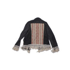One - of - a - Kind Embroidered Tween Flower Denim Fringe Jacket - Thailand Apparel La Vie Bien One - of - a - Kind Embroidered Tween Flower Denim Fringe Jacket - Thailand
