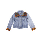 One - of - a - Kind Embroidered Tween Flower Denim Fringe Jacket - Thailand Apparel La Vie Bien One - of - a - Kind Embroidered Tween Flower Denim Fringe Jacket - Thailand