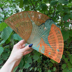 One of a Kind Hand Painted Marbled Wooden Fans - 15 Styles by The Bullish Store
