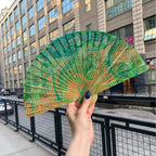 One of a Kind Hand Painted Marbled Wooden Fans - 15 Styles by The Bullish Store