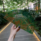 One of a Kind Hand Painted Marbled Wooden Fans - 15 Styles by The Bullish Store