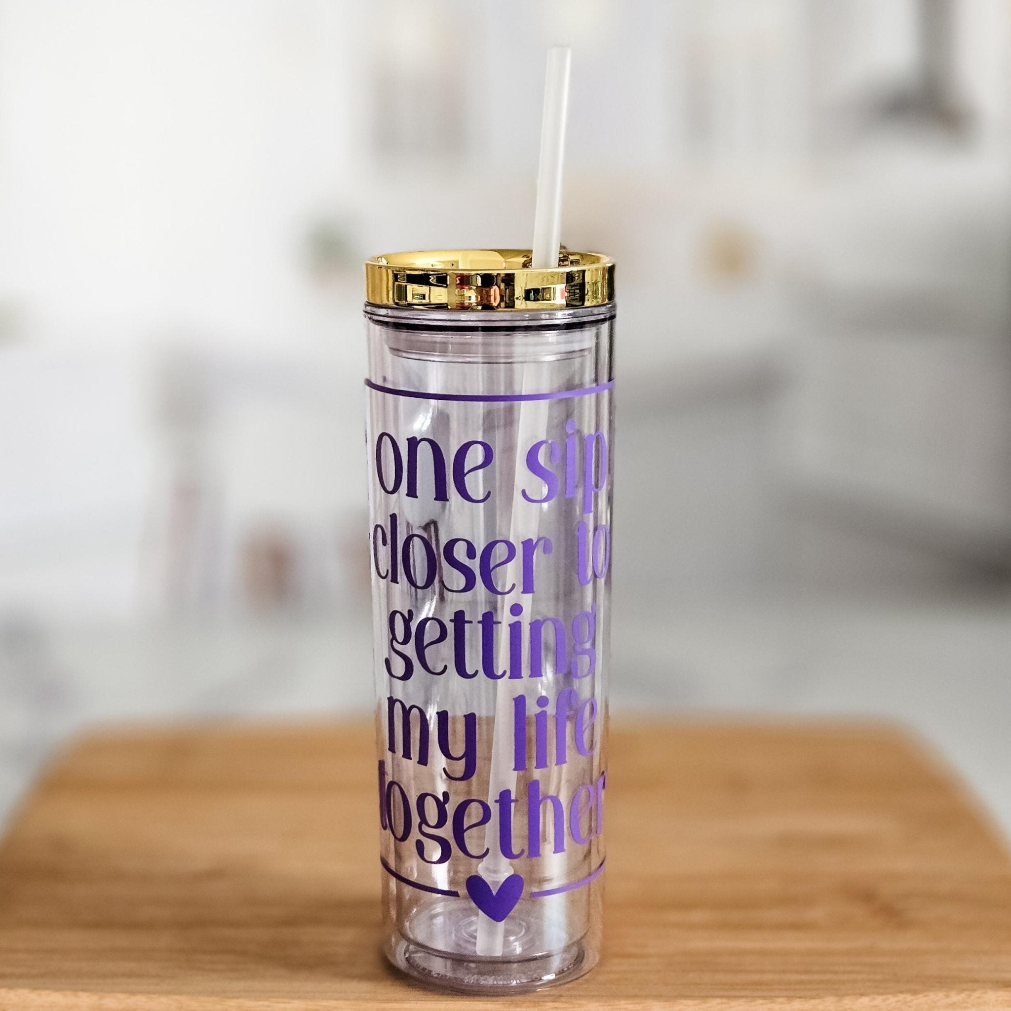 One Sip Closer to Getting My Life Together Funny Acrylic Tumbler Drinkware La Vie Bien One Sip Closer to Getting My Life Together Funny Acrylic Tumbler