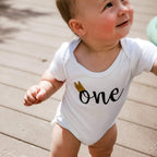 ONE Year Old Short Sleeve Baby Bodysuit Kids' Clothes La Vie Bien ONE Year Old Short Sleeve Baby Bodysuit