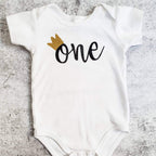 ONE Year Old Short Sleeve Baby Bodysuit Kids' Clothes La Vie Bien ONE Year Old Short Sleeve Baby Bodysuit
