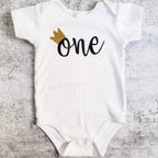 ONE Year Old Short Sleeve Baby Bodysuit Kids' Clothes La Vie Bien ONE Year Old Short Sleeve Baby Bodysuit