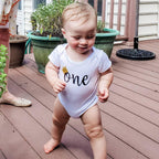 ONE Year Old Short Sleeve Baby Bodysuit Kids' Clothes La Vie Bien ONE Year Old Short Sleeve Baby Bodysuit