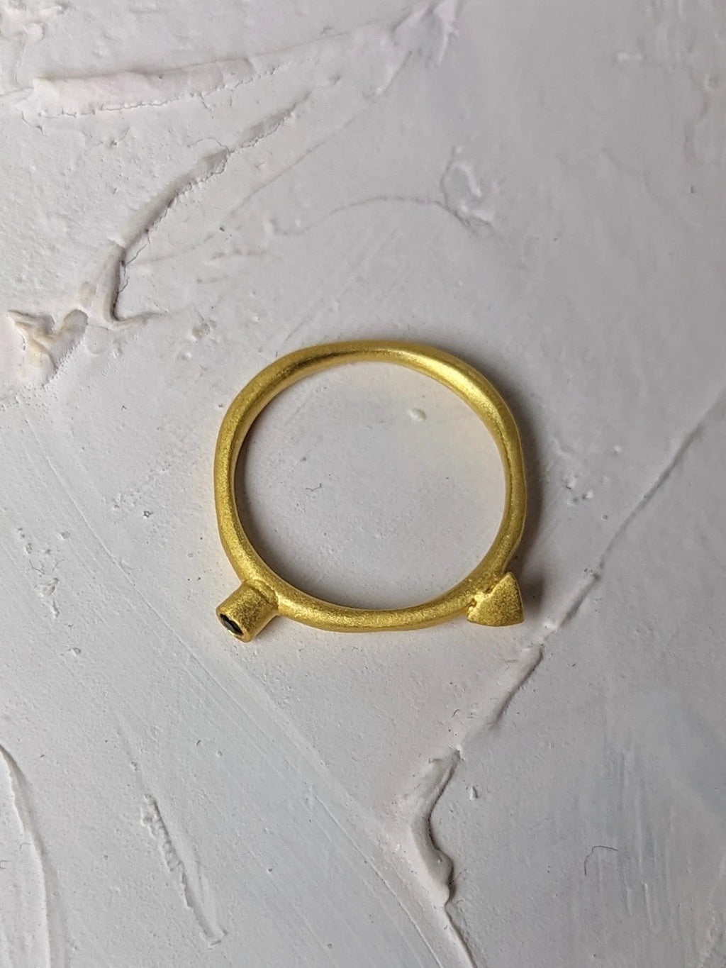 Onyx Spike Stacking Ring by Ash & Rose