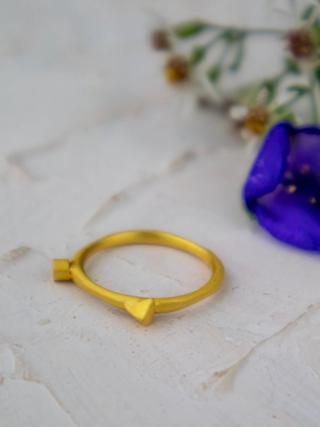 Onyx Spike Stacking Ring by Ash & Rose