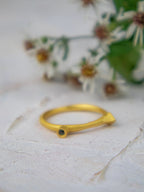 Onyx Spike Stacking Ring by Ash & Rose