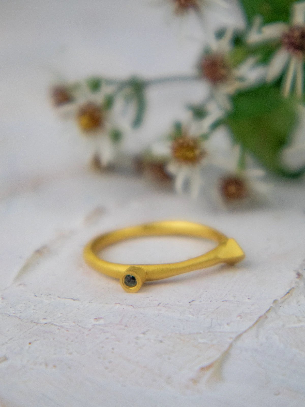 Onyx Spike Stacking Ring by Ash & Rose