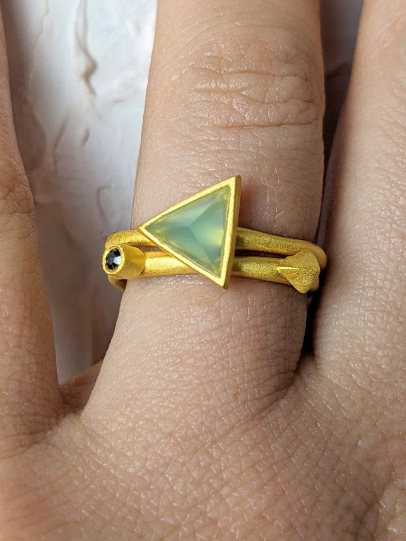 Onyx Spike Stacking Ring by Ash & Rose