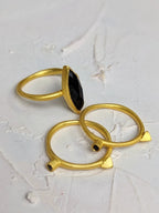 Onyx Spike Stacking Ring by Ash & Rose