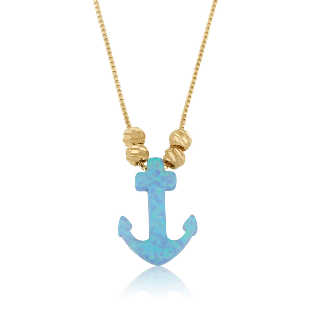 Opal Anchor Necklace La Vie Bien Opal Anchor Necklace