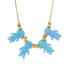 Opal Boy Girl Charms Necklace La Vie Bien Opal Boy Girl Charms Necklace