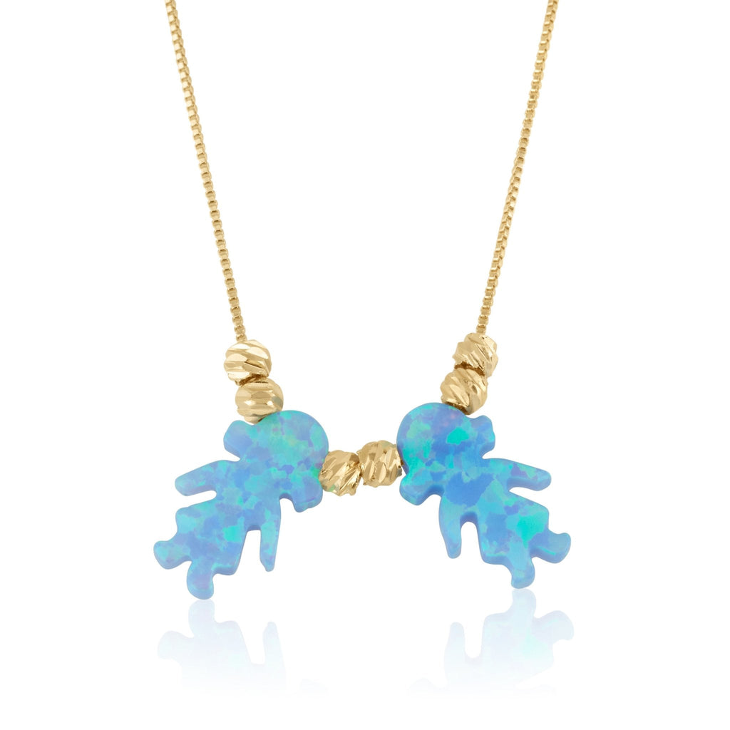 Opal Children Charms Necklace La Vie Bien Opal Children Charms Necklace