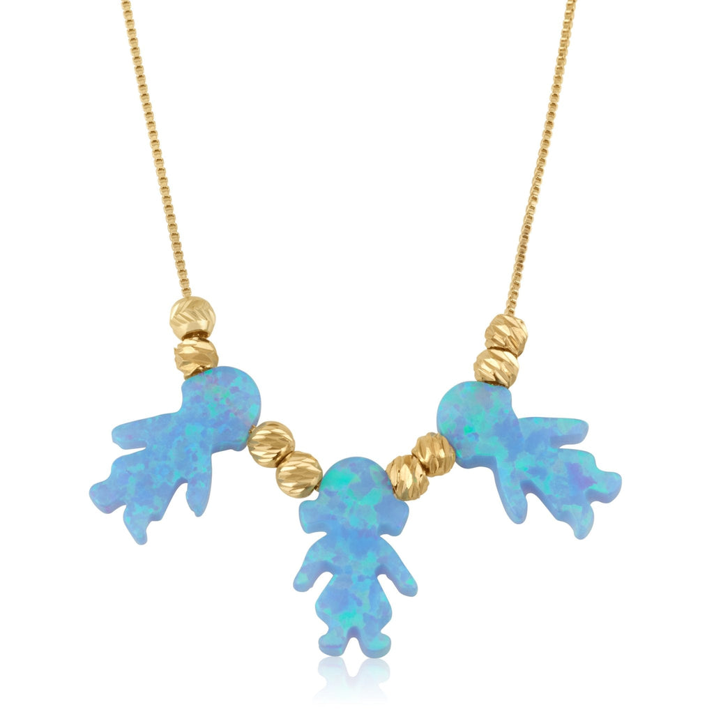 Opal Children Charms Necklace La Vie Bien Opal Children Charms Necklace