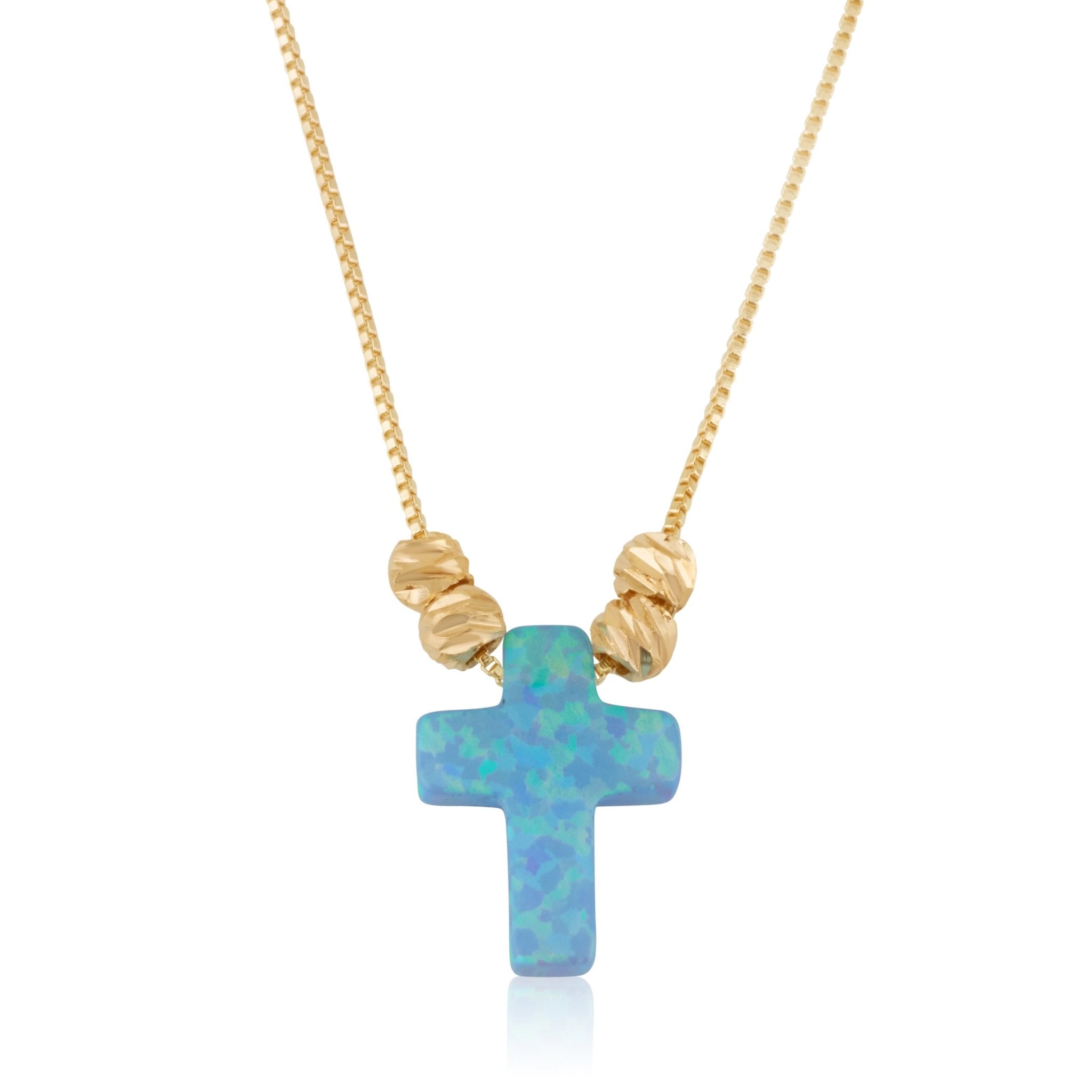 Opal Cross Necklace