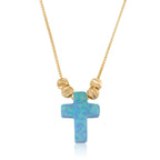 Opal Cross Necklace La Vie Bien Opal Cross Necklace