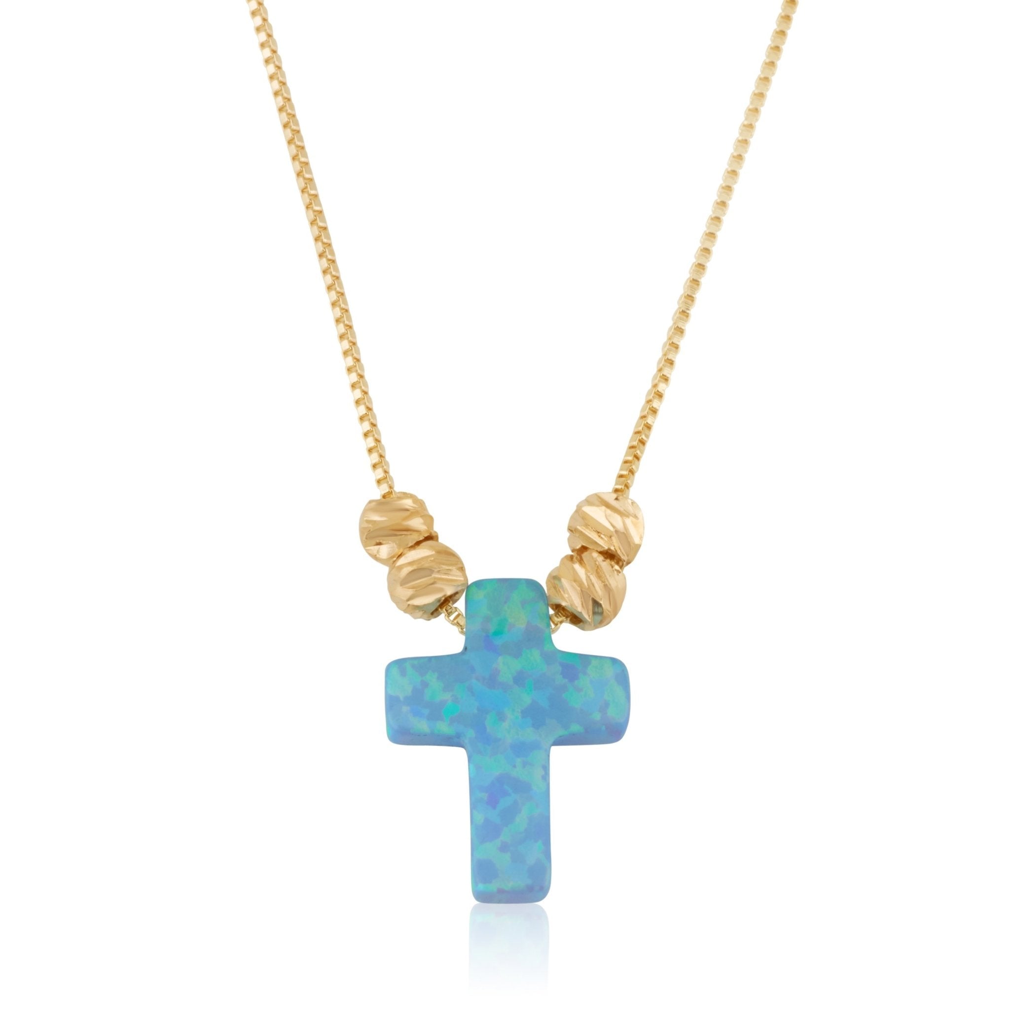 Opal Cross Necklace La Vie Bien Opal Cross Necklace