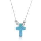 Opal Cross Necklace La Vie Bien Opal Cross Necklace