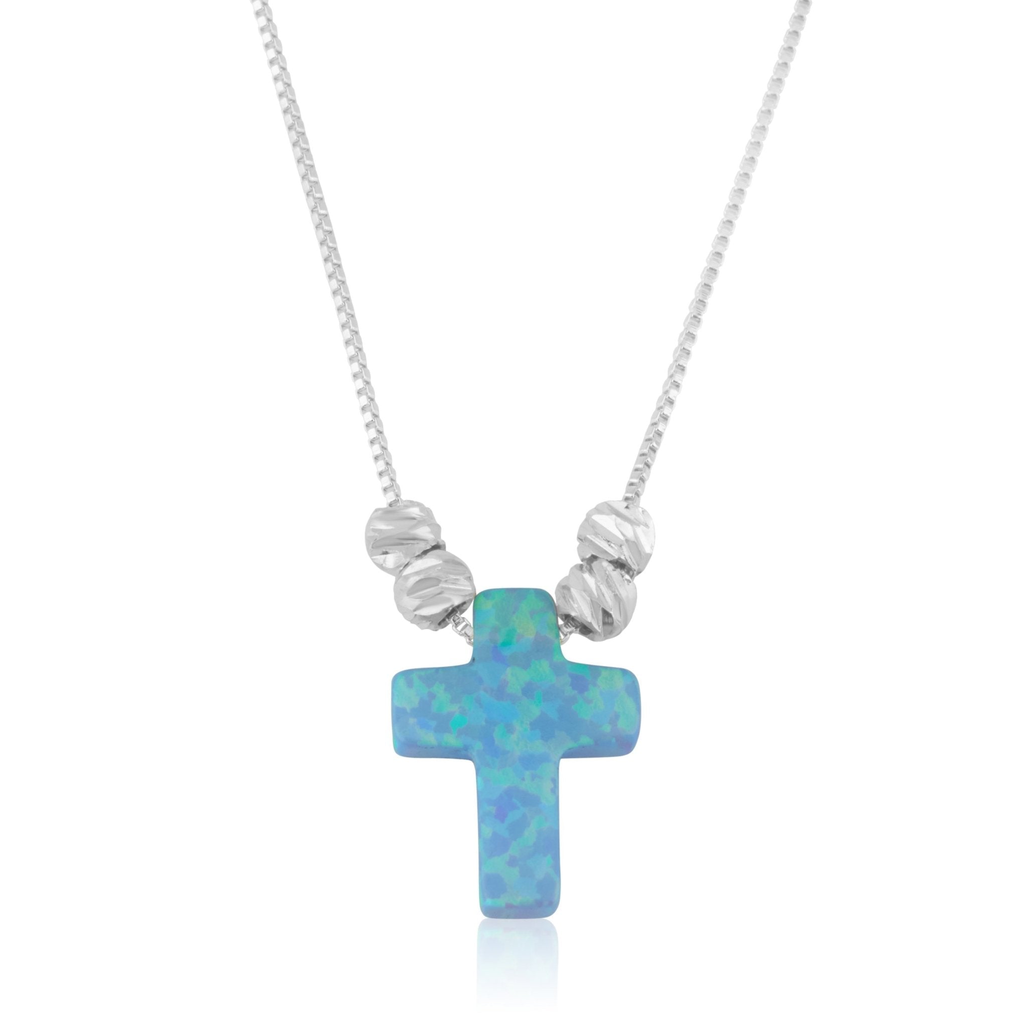 Opal Cross Necklace La Vie Bien Opal Cross Necklace