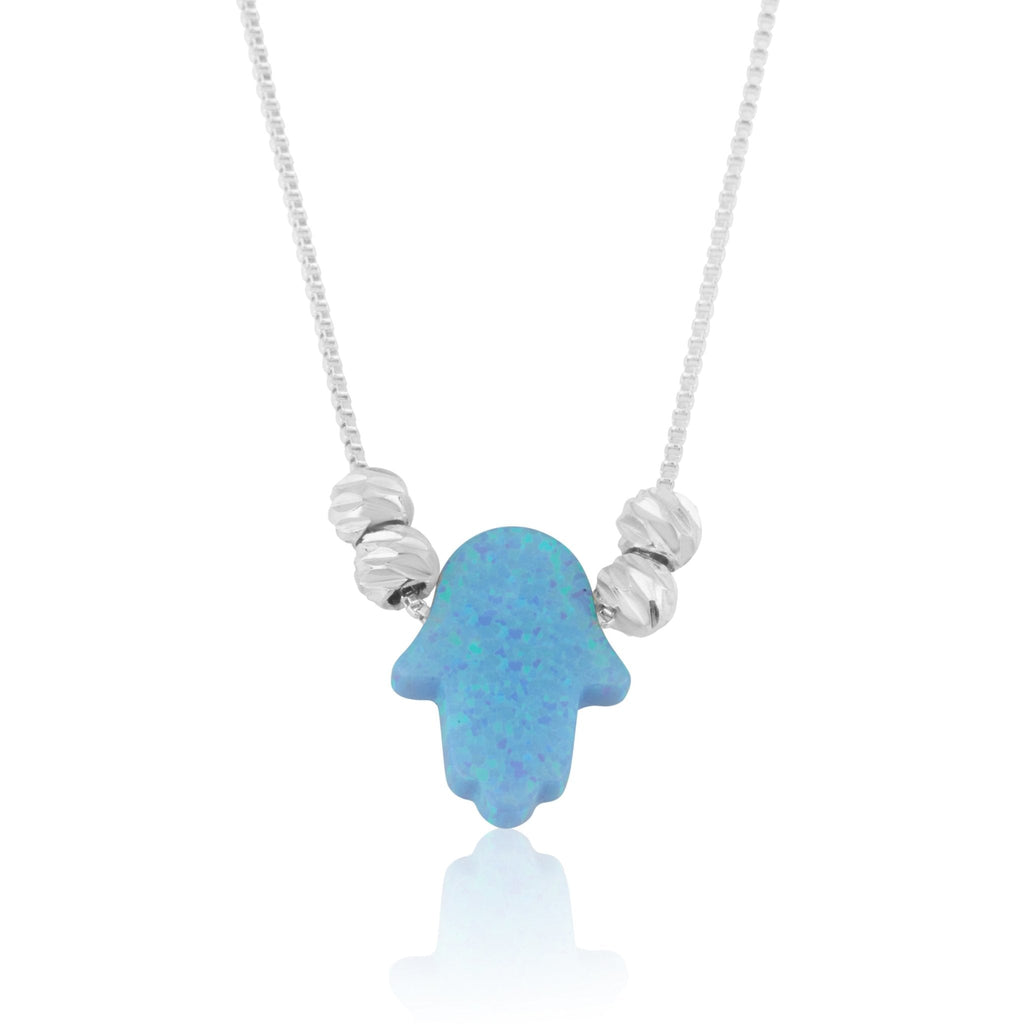Opal Hamsa Necklace La Vie Bien Opal Hamsa Necklace