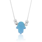 Opal Hamsa Necklace La Vie Bien Opal Hamsa Necklace