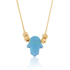 Opal Hamsa Necklace La Vie Bien Opal Hamsa Necklace