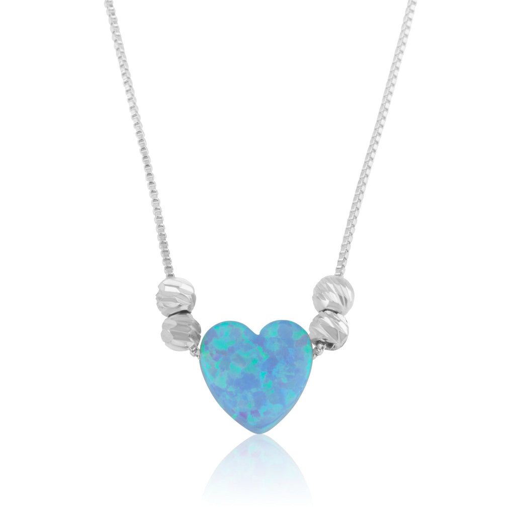 Opal Heart Necklace La Vie Bien Opal Heart Necklace