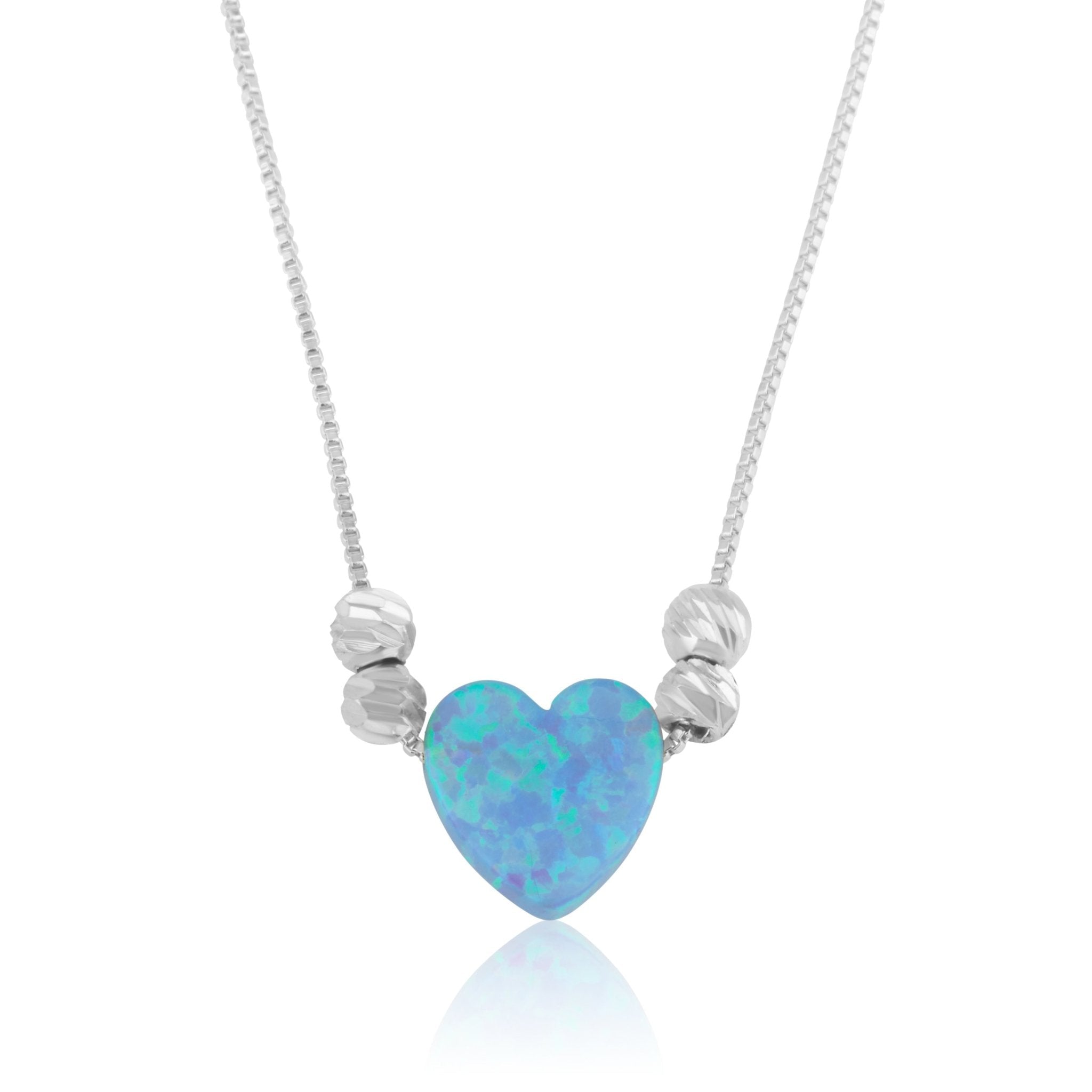 Opal Heart Necklace La Vie Bien Opal Heart Necklace