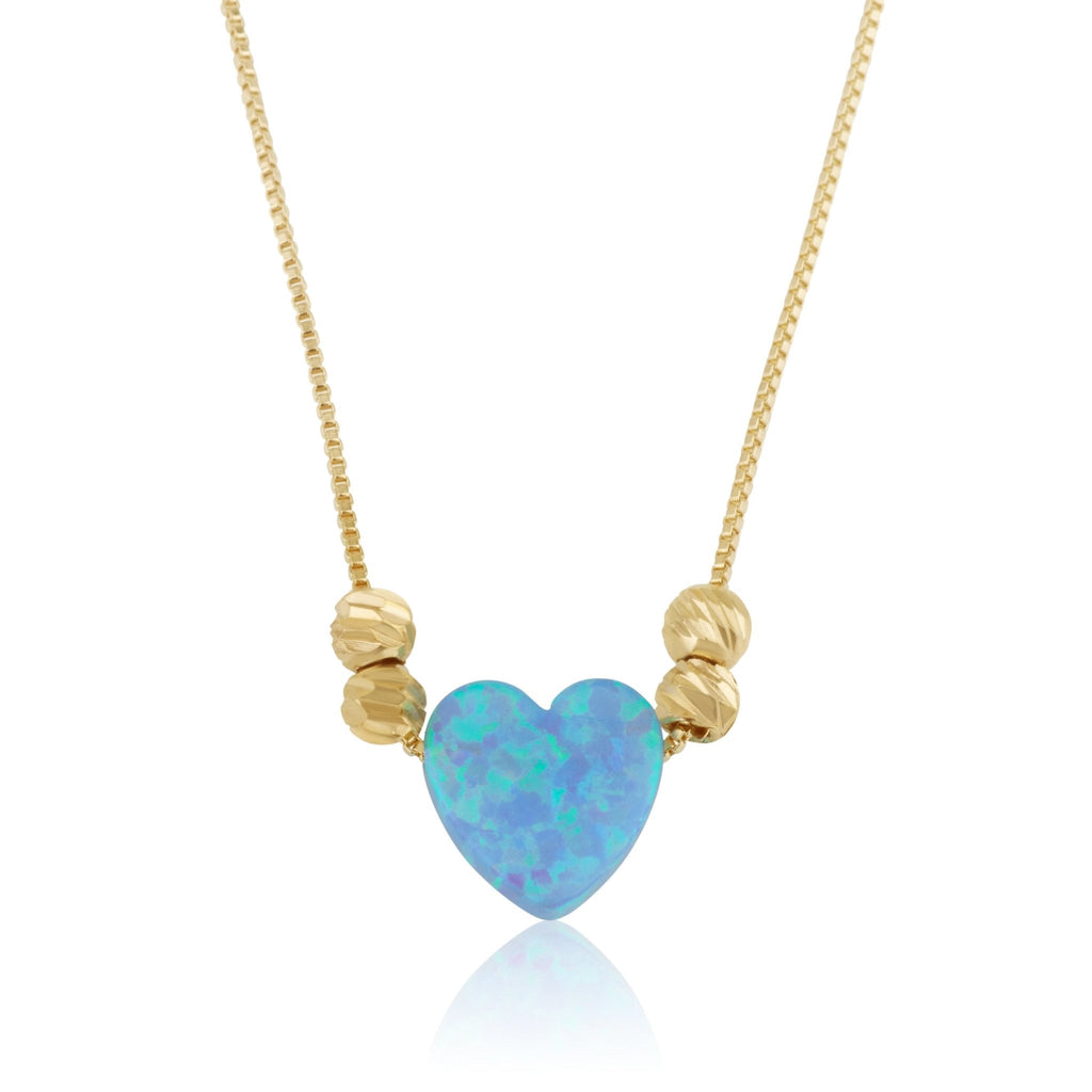 Opal Heart Necklace La Vie Bien Opal Heart Necklace